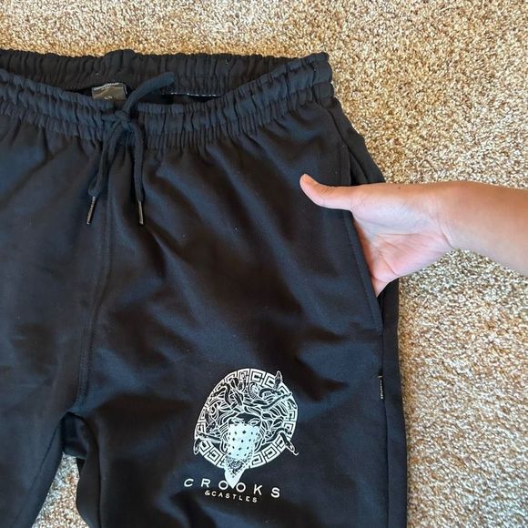 NWT 5XL Crooks and Castle Jogger Pants Mens Black - Picture 5 of 12